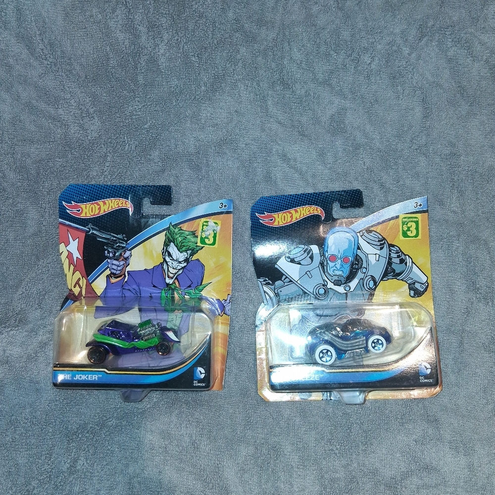 Hot Wheels DC Comics Joker and Mr Freeze Cars